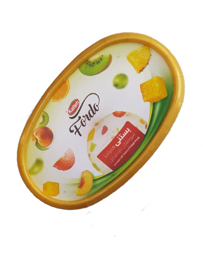 بستنی فصلی با میوه های تازه فوردو کاله یک لیتری فانتزی