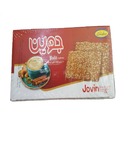 بیسکویت گرجی 500گرم رژیمی ماسالا و جو جوین با تزئین کنجد