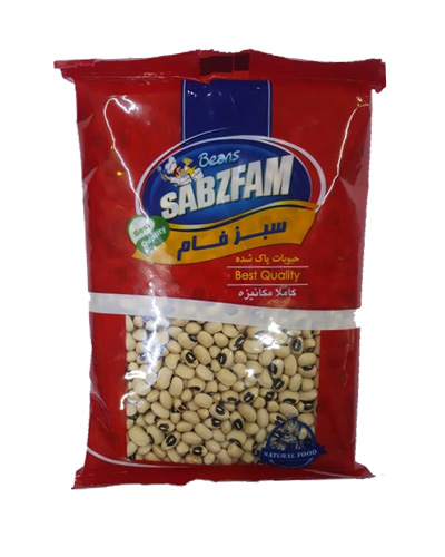 لوبیا چشم بلبلی سبزفام 450گرم بسته ای