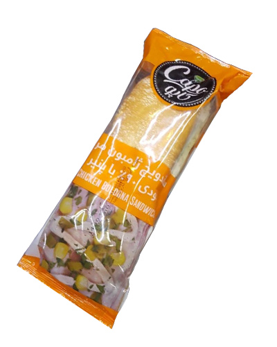 ساندویچ ژامبون مرغ کاله 240گرمی 90درصد پمپینا