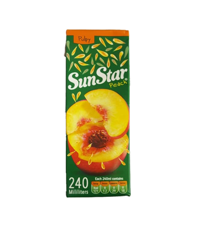 آبمیوه هلو سان استار 240میلیلیتر پاکتی