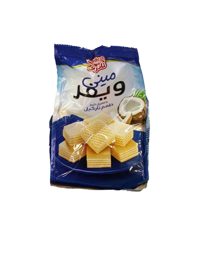 مینی ویفر نارگیلی نادری 90گرمی بسته ای