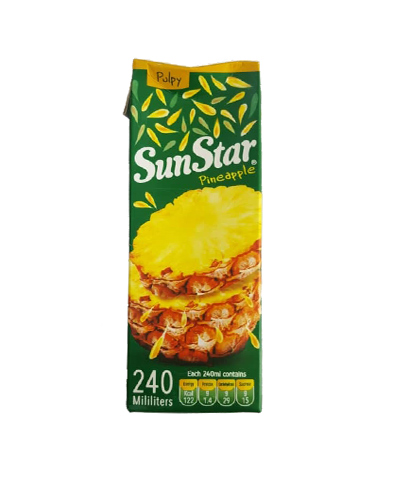 آبمیوه آناناس سان استار 240میلیلیتر پاکتی