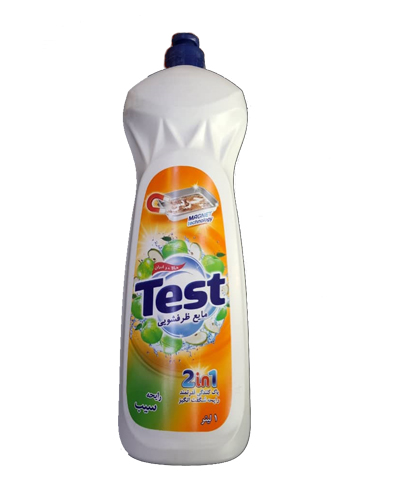 مایع ظرفشویی تست یک لیتر 2در1 با رایحه سیب