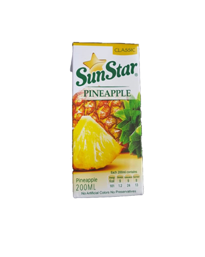 آبمیوه آناناس سان استار 200سی سی پاکتی