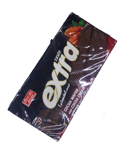 ویفر شکلاتی تلخ شیرین عسل 130گرمی