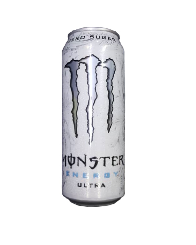 نوشابه انرژی زا مانستر 500میلیلیتر قوطی سفید بدون شکر اصلی