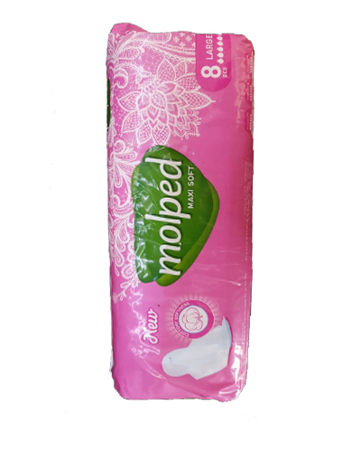 نوار بهداشتی مولپد 8عددی بالدار بزرگ کلاسیک