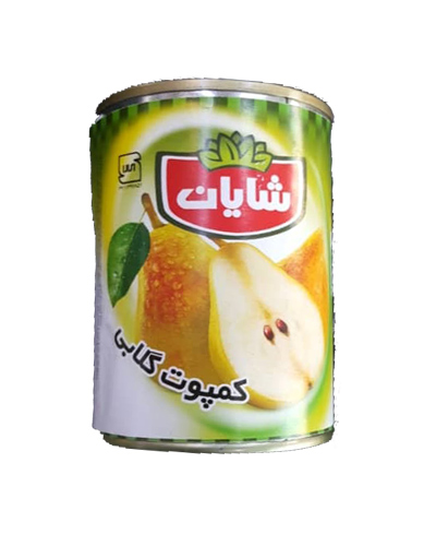 کمپوت گلابی شایان 350گرمی قوطی