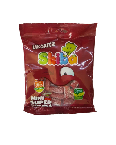 پاستیل آلبالو شکری شیبا 140گرمی بریده شده