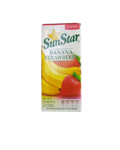 آبمیوه سیب توت فرنگی سان استار 200سی سی پاکتی