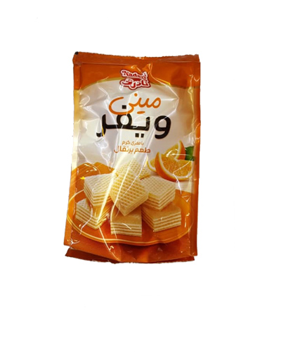 مینی ویفر پرتقالی نادری 90گرمی بسته ای