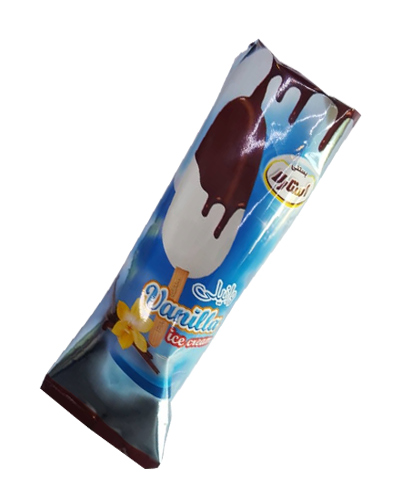 بستنی چوبی شیری پاک 45گرمی با روکش کاکائو