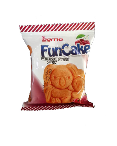 فان کیک عروسکی درنا 35گرمی آلبالویی