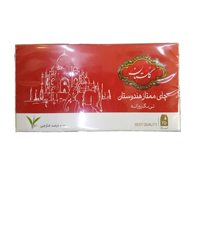 چای سیاه گلستان ممتاز هندوستان تی بک 25عددی