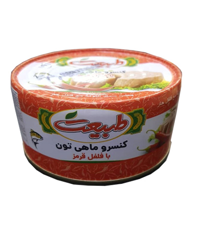 کنسرو ماهی تون طبیعت 180گرمی فلفلی