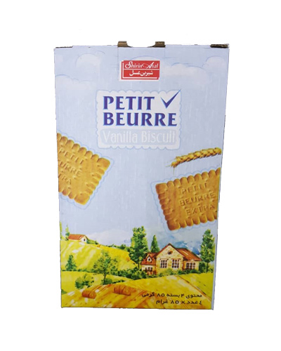 بیسکویت پتی بور شیرین عسل 340گرمی وانیلی جعبه ای