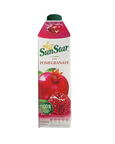 آبمیوه انار سان استار یک لیتر پاکتی