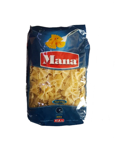 ماکارونی مانا 500گرمی فرمی پروانه ای