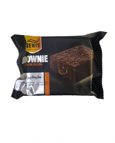 کاپ کیک براونی بنیس 80گرمی با مغز کرم کاکائو