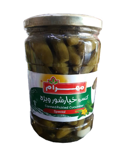 خیارشور مهرام ویژه 680گرم شیشه