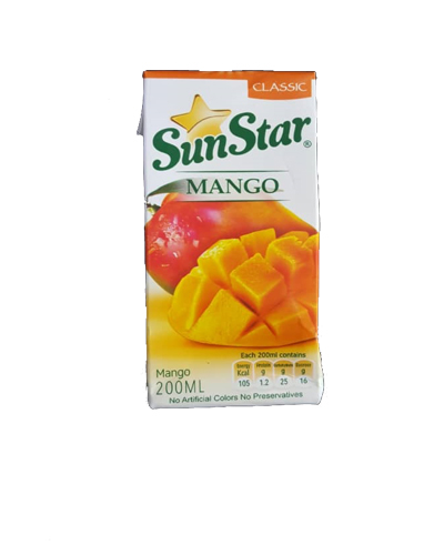 آبمیوه انبه سان استار 200سی سی پاکتی